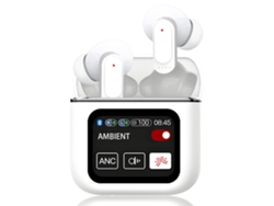 Auriculares Inalámbricos Cancelación Activa De Ruido Pantalla Táctil Hd Integrado YEMAESRE Bluetooth Blanco