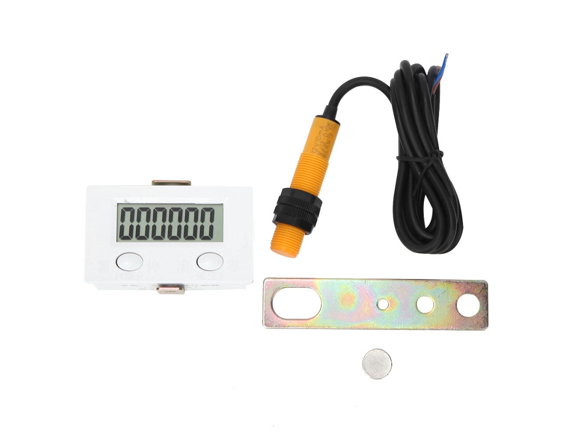 Contador magnético inductivo de 6 dígitos, plástico, pantalla digital 0-999999 con interruptor BEM-6C12φ