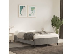 Estructura De Cama Sin Colchón Terciopelo Gris Claro 120x190 Cm