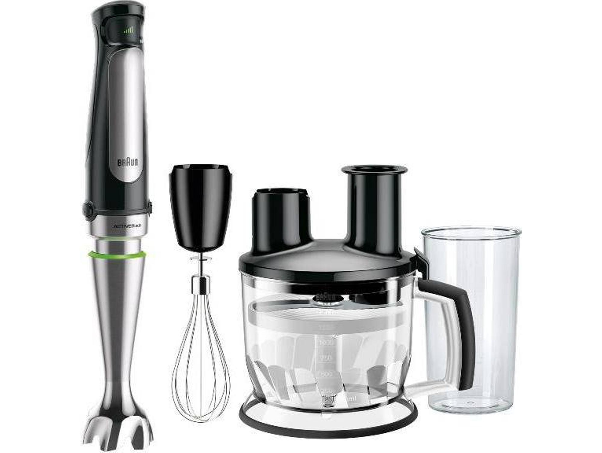 Batidora de Mano + Accesorios BRAUN MQ7075X (1000 W - Negro)