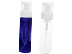 De 2 Frascos De 200ml, Um Transparente E O Outro Azul, Para Uso Manual, Recarregáveis Para Cosméticos.