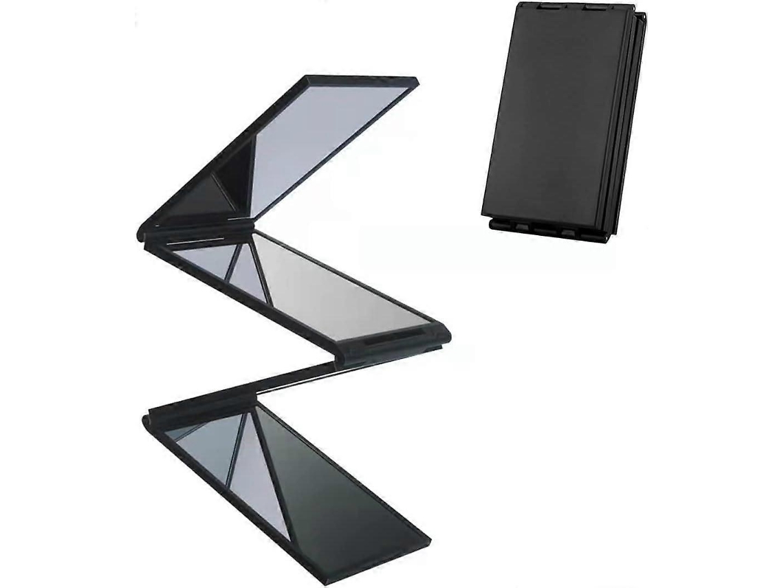 Espejo Plegable De 4 Paneles Compacto Portátil De Mesa Para Maquillaje Corte Y Peinado Estilo Personal