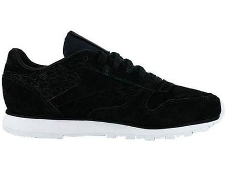 Zapatillas Deportivas REEBOK Classic Leather Woven Emb Mujer (Negro, Blanco - Material Sintético - 35,5)