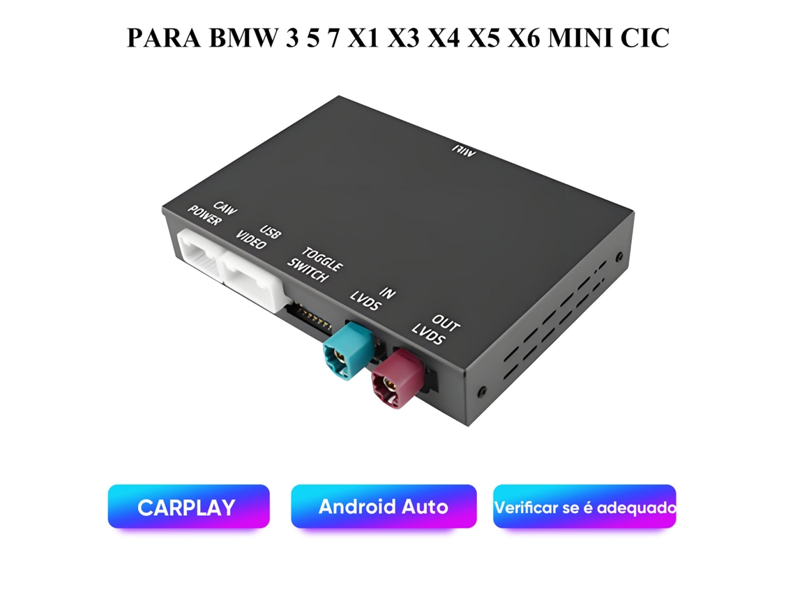 Módulo Inalámbrico Hexinex De Carplay Y Android Auto Para Bmw 3, 5, 7, X1, X3, X4, X5, X6 Y Mini (cic)