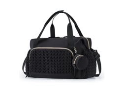 Bolsa de viaje grande para pañales, ideal para maternidad y hospital, con portachupetes. Negra, 45 x 23 x 30 cm, Yunzii