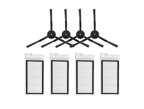 Conjunto de pano de limpeza hepa 8 peças para varrer roidmi eve plus escova lateral