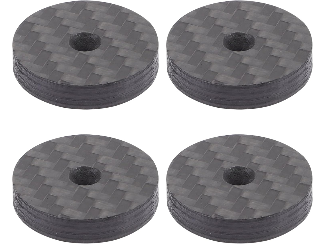 Pies Aislantes Negros De 4 Piezas, Amortiguadores De Impactos, Fibra De Carbono, Duraderos.