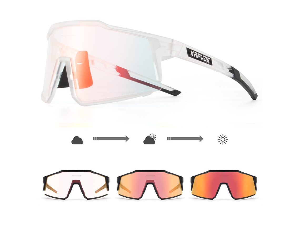 Gafas De Sol Fotocromáticas Para Ciclismo, Gafas De Sol Para Deportes Al Aire Libre Que Cambian De Color A Rojo Y Azul, Gafas Estilo Harley.