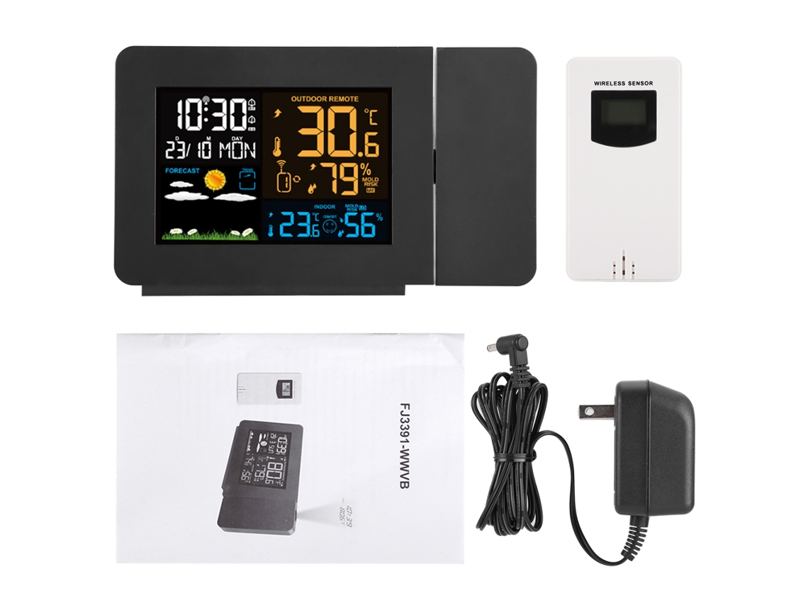 2026 Store-reloj Digital Proyección Alarma Pronóstico Del Tiempo Temperatura Humedad Impermeable