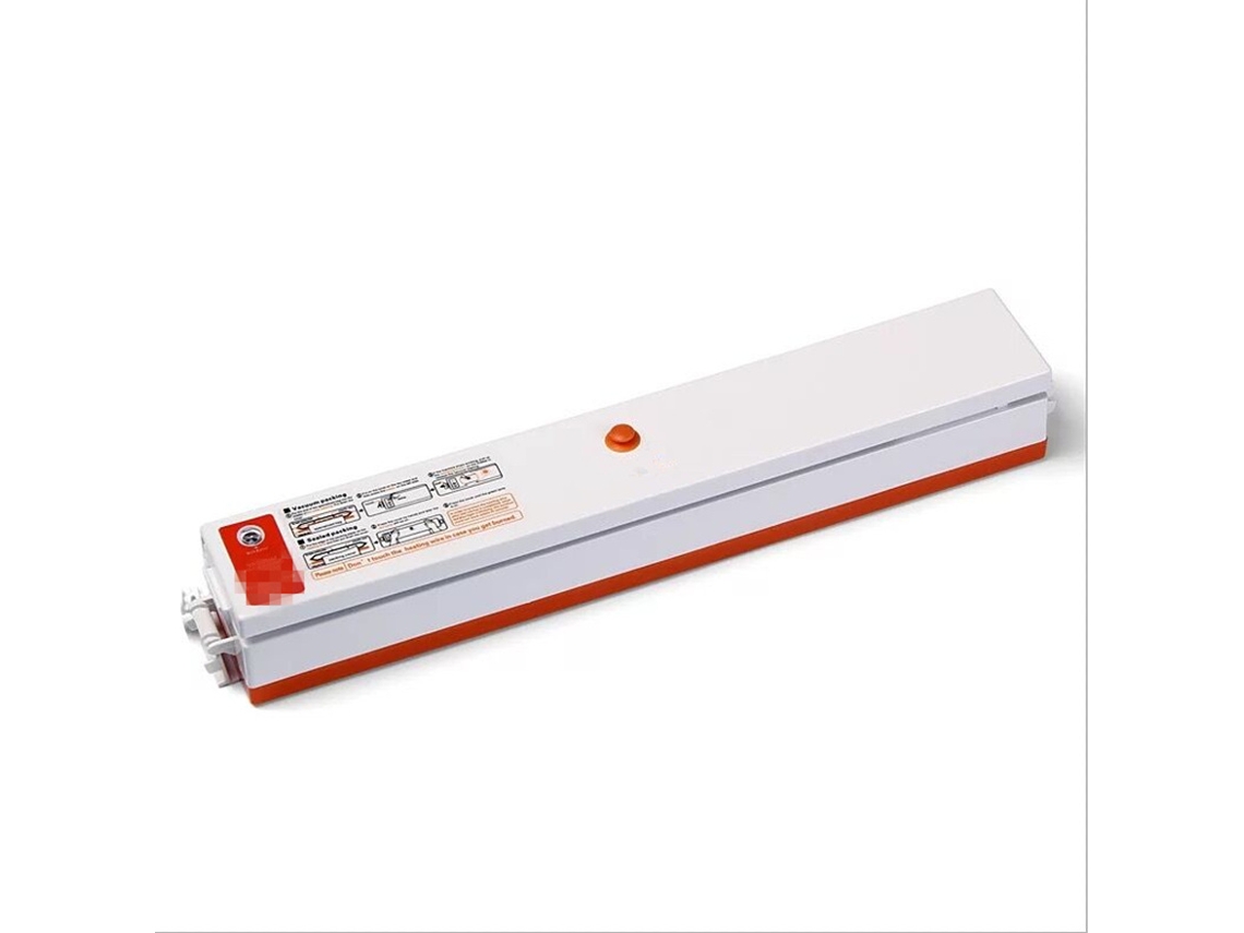 Maquina envasadora al vacío doméstica, selladora portátil, color naranja, estándar europeo.