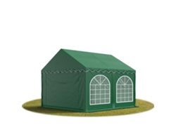 Carpa para fiestas de 3 x 4 m, PVC 750, con base reforzada, portaherramientas verde oscuro