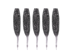 5 Piezas De Señuelos De Gusano Suave T Tail Swimbaits Set De Accesorios Para Pesca Negro
