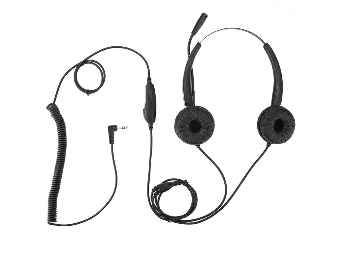 Auriculares para centro de llamadas (diadema extensible con micrófono con cancelación de ruido)