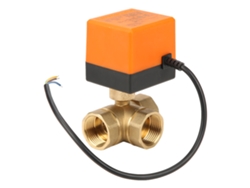 Válvula De Bola Motorizada De Latón 3 Vías Dn25 G1 Para Acondicionador De Aire Dc24v