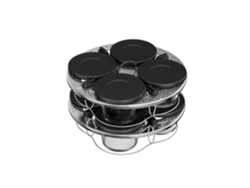 Vasos apilables Moulinex XA6140E0 de 8 porciones, compatibles con Cookeo, fáciles de limpiar