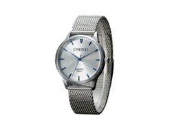 Reloj De Pulsera De Negocios Para Hombre Con Correa De Tela Y Movimiento De Cuarzo Blanco.