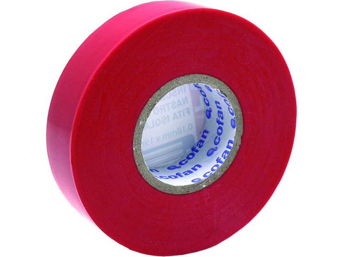 Cinta Aislante COFAN Roja (19 mm x 20 Metros)