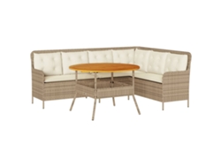 Maison Exclusive - Juego de sofá de jardín de 2 piezas con cojines de mimbre, color beige