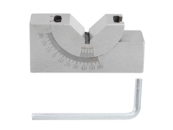 Calibrador angular Primerox con bloque en V para mecanizado y carpintería.
