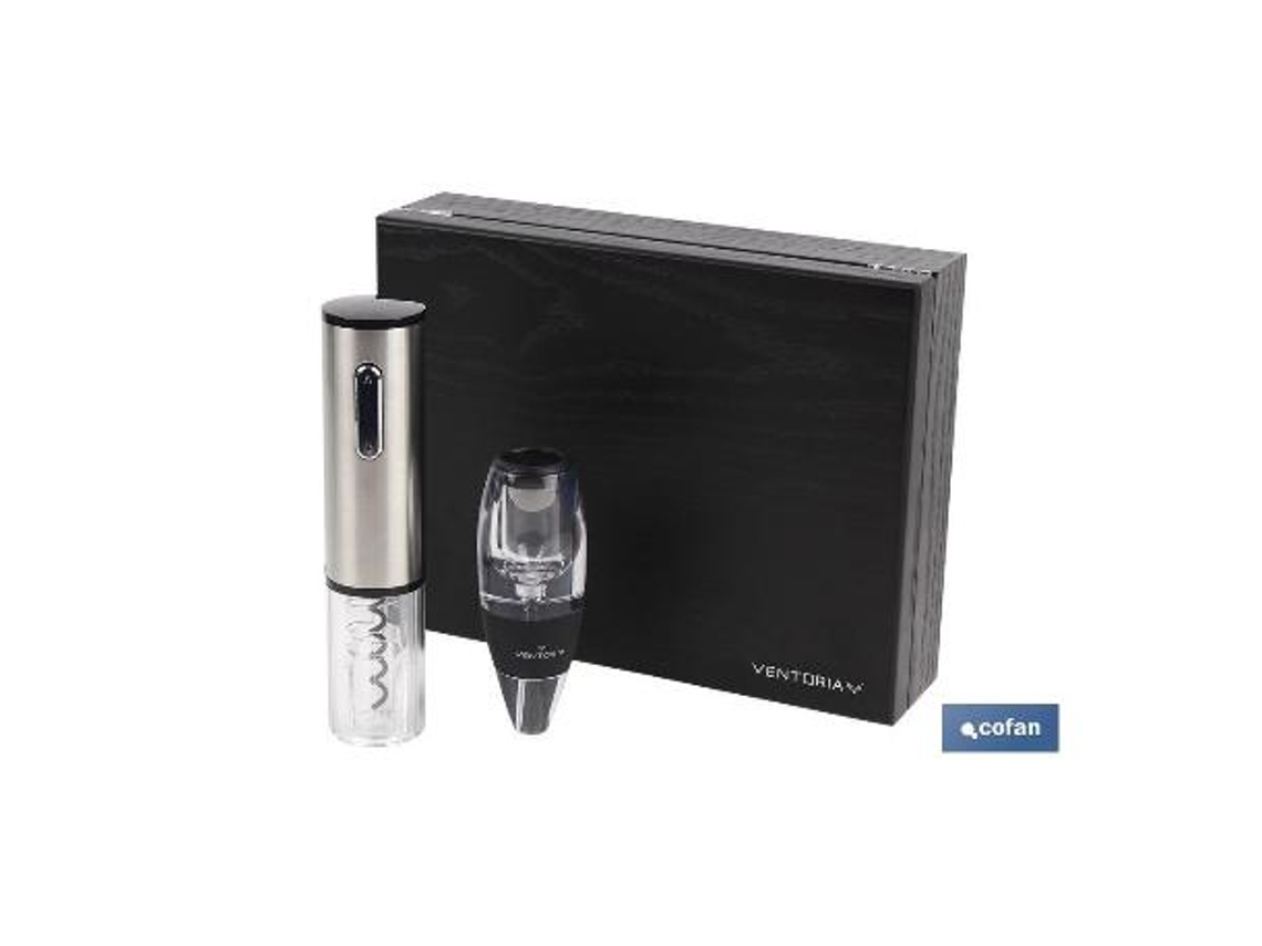Set cata vino+sacacorchos electric modelo syrah