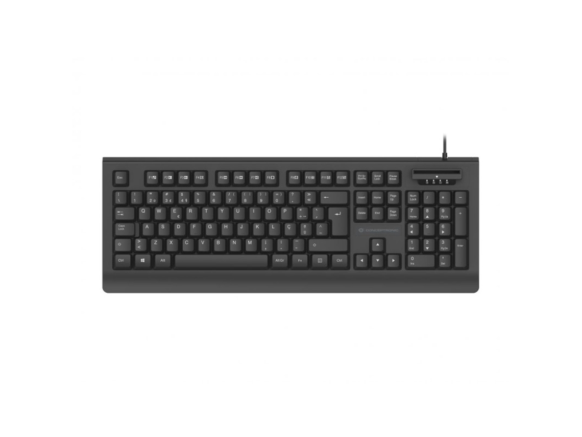 Teclado USB QWERTY Conceptronic Kayne01es Español Negro Kayne01esvayotoy