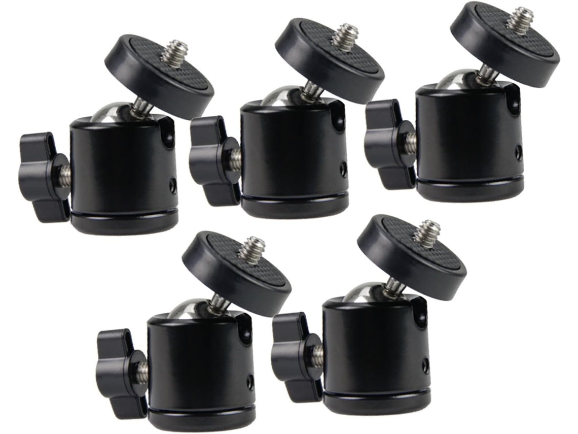 Soporte Para Teléfono De 5 Piezas Con Rótula De Metal Negro, Conexión Estándar.