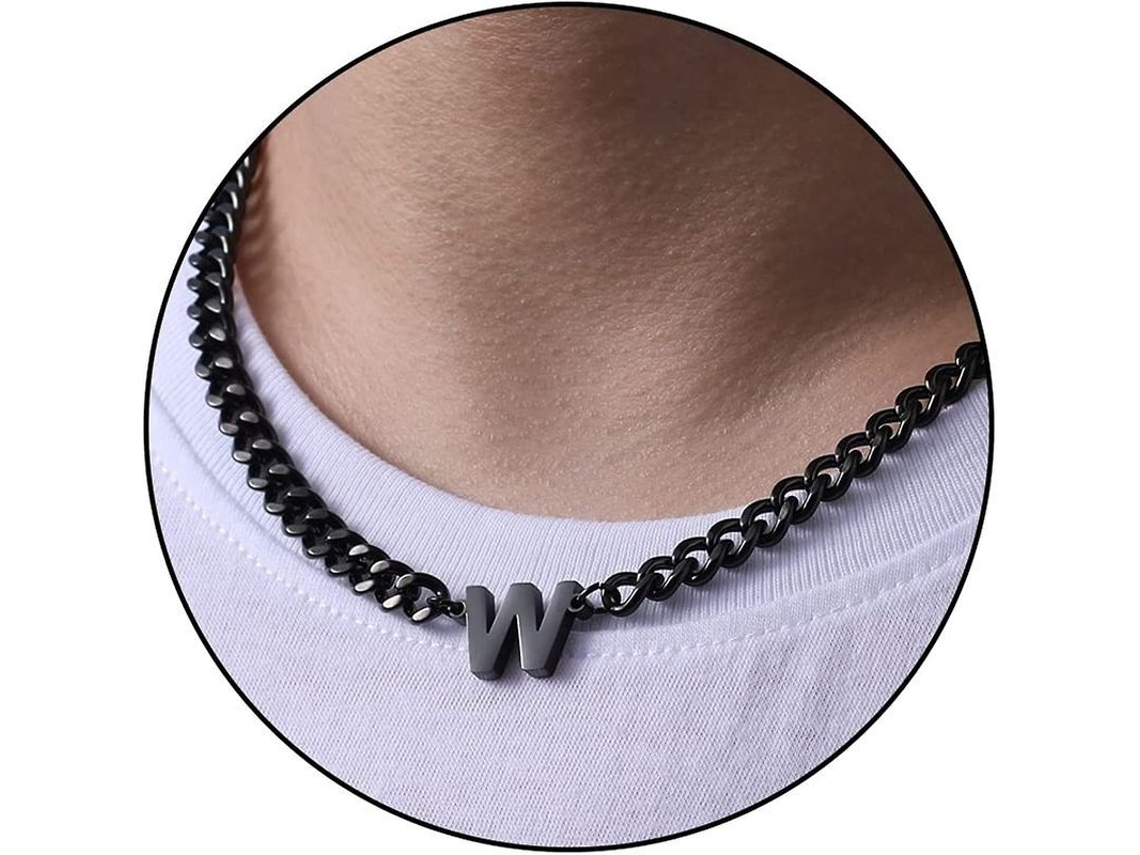 2026-cadena De Eslabón Cubano Con Colgante De Letra Inicial A-z Acero Inoxidable 6.5mm 18+2 Pulgadas Regalo De Joyería Para Hombres Mujeres Niños