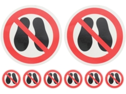 Pegatinas De 8 Piezas Con La Leyenda "no Caminar" Para Escaleras Y Cinta De Advertencia Para Pisos.