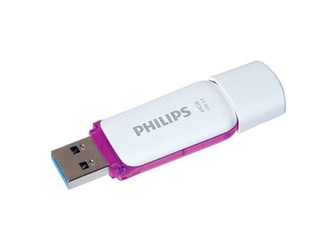 Philips Fm64Fd75B Unidad de memoria USB 64Gb Usb tipo A 3.2 Gen 1 3.1 Gen 1 Púrpura Blanco