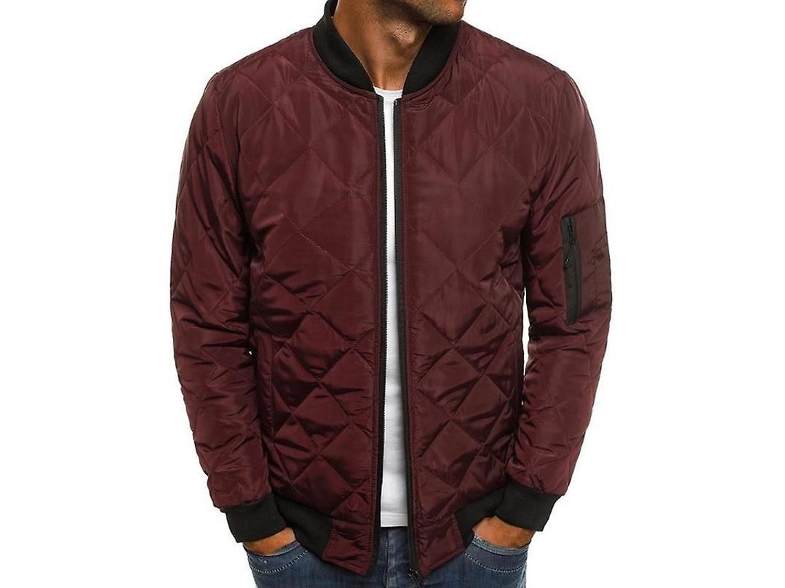 2026-chaqueta Hombre Acolchada Con Relleno Chaqueta Bomber Chaquetón Exterior De Poliéster