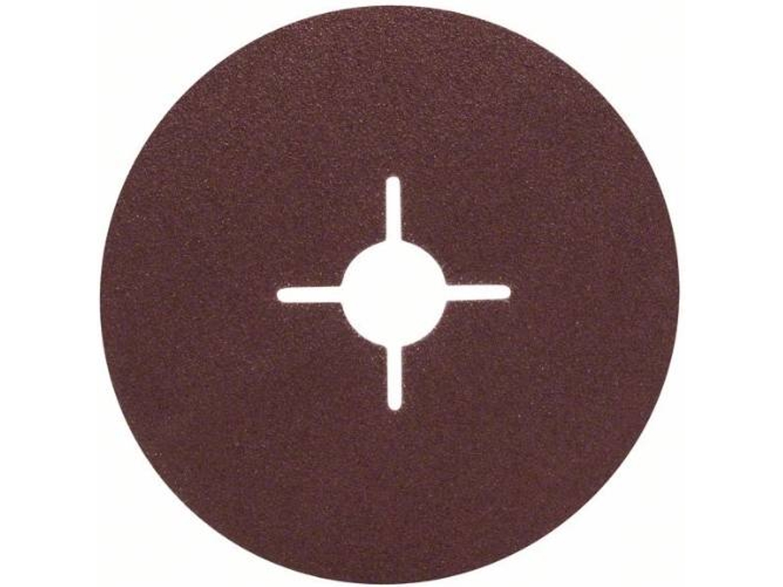 Conjunto de 5 Discos de Lija BOSCH en Fibra para Amoladora - Corindo D= 125 mm; G= 80 - 5 Un