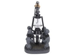 Bj-adorno De Luces Led Con Cuatro Calaveras Decoración De Resina Para Halloween Estatua De Calavera Lámpara Compacta Para Escritório