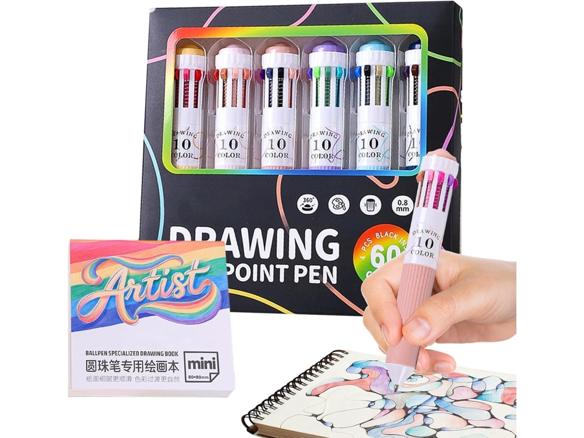 Bolígrafo Multicolor Para Oficina 8 M Diseño Moderno