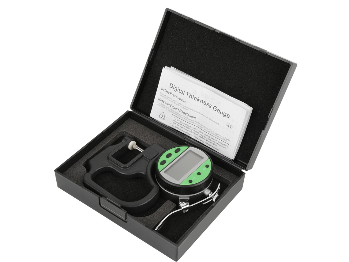 Calibre De Espessura Digital 0-10mm 0.01mm Com Tela Lcd E Punho Confortável Para Papel, Tubo, Chapa