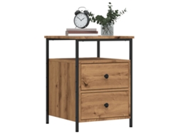 Pack 2 Uds Mesitas Nochemesilla De Noche Madera Ingeniería Roble Artisan 44x45x60 Cm Wsd51892