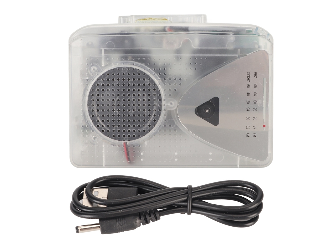 Reproductor De Casetes Portátil Con Radio Estéreo Fm/am, Conector De 3,5 Mm Y Altavoz Para Uso Diario.