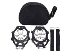 Crampones Para Calzado Con 19 Puentes De Acero, Agarre En Hielo Y Nieve, Para Senderismo, Escalada Y Montañismo, Con Bolsa De Almacenamiento Xl.