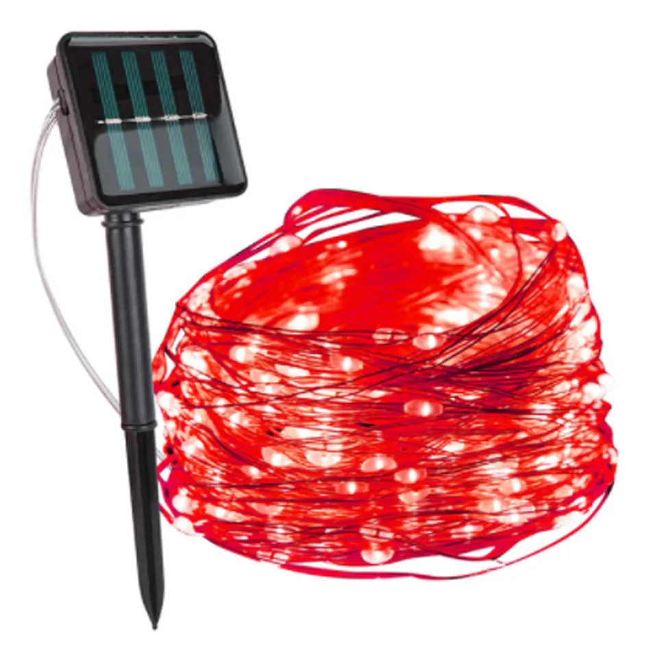 Luces solares de 1 cadena, 300 luces LED, duraderas, Vayotoy