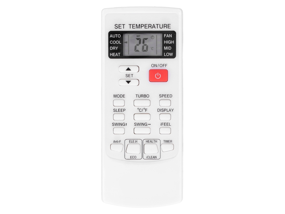 Mando a distancia auxiliar de repuesto Ykrh/102e para aire acondicionado, color blanco