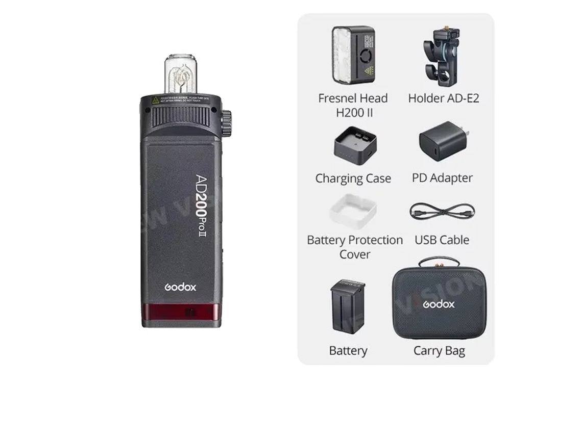 Flash para cámara, tecnología TTL, diseño compacto, AD200pro II, para Olympus OEM