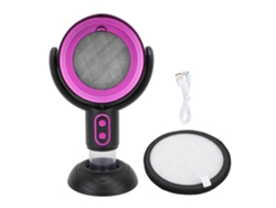 Extractor De Cocina Portátil De Sobremesa, 2 Velocidades, Iones Negativos, Usb, 5v, 8w, Negro Y Morado.