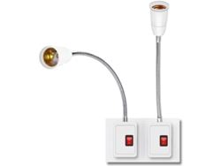 Soporte De Bombilla Led E27 Con Interruptor, Cuello Flexible 360°, Para Dormitorio Oficina, Sconce De Pared Multifuncional