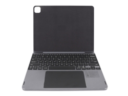 Funda con teclado magnético para tableta (carga tipo C, teclas retroiluminadas)