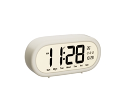 Reloj despertador inteligente blanco para estudiantes, reloj electrónico de escritorio Sfushos