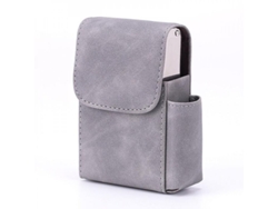 2026-estuche De Tabaco De Cuero Pu Con Bolsa Para Encendedor Y Portatarjetas, Gris Wjw