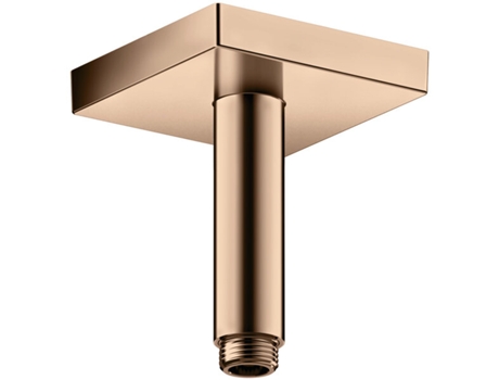 HANSGROHE AXOR ShowerSolutions conexión de techo, angular, 100mm, 26437, Color: Oro rojo pulido