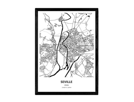 Poster NACNIC Mapa de Seville España (A3)