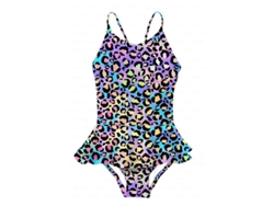 2026-35563-traje De Baño Para Niña Toddler Monopieza Hombros Descubiertos Spf 50+ 10-12 Años