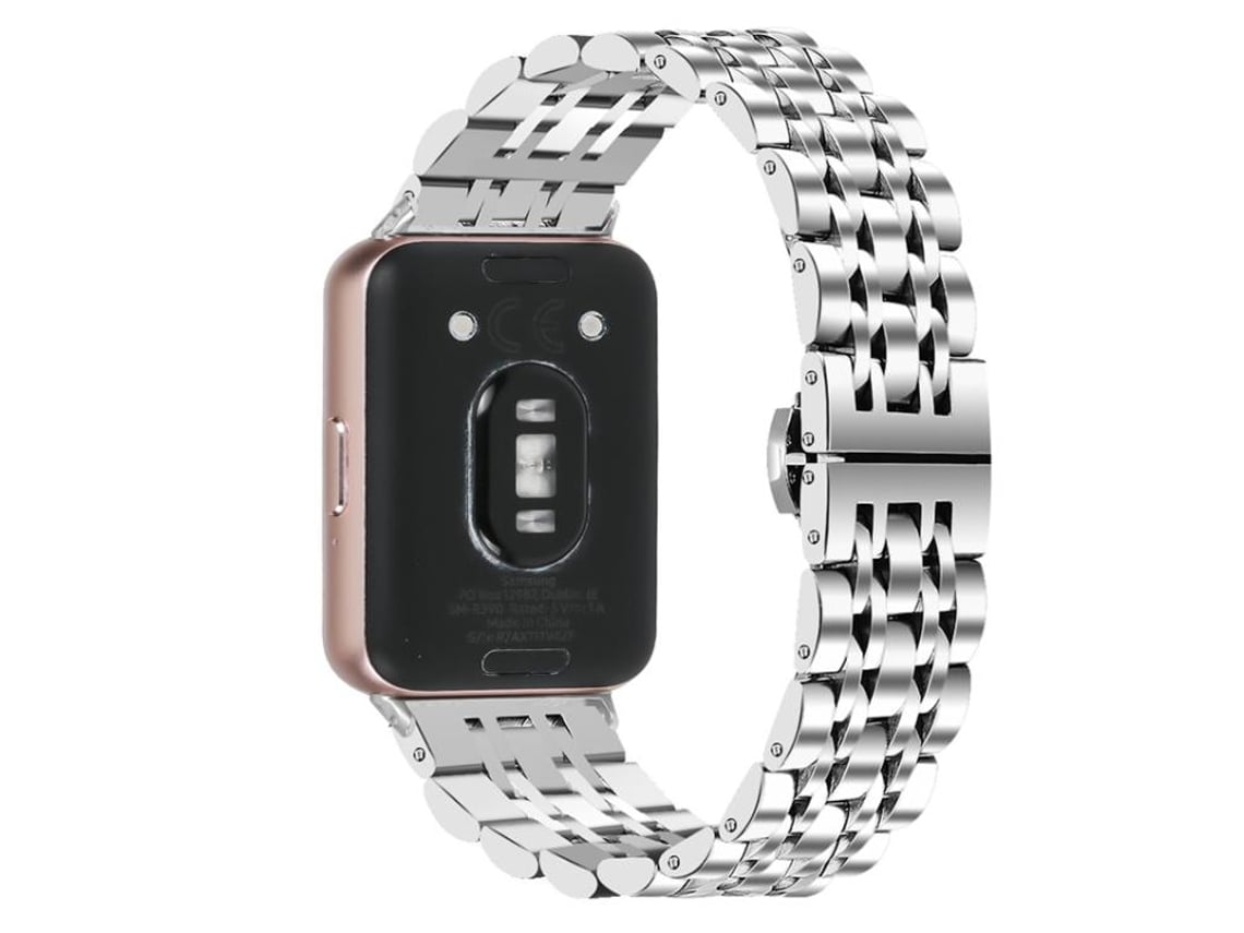 Pulsera para Honor Watch X5 - Acero inoxidable - Cierre de mariposa - Siete cuentas plateadas