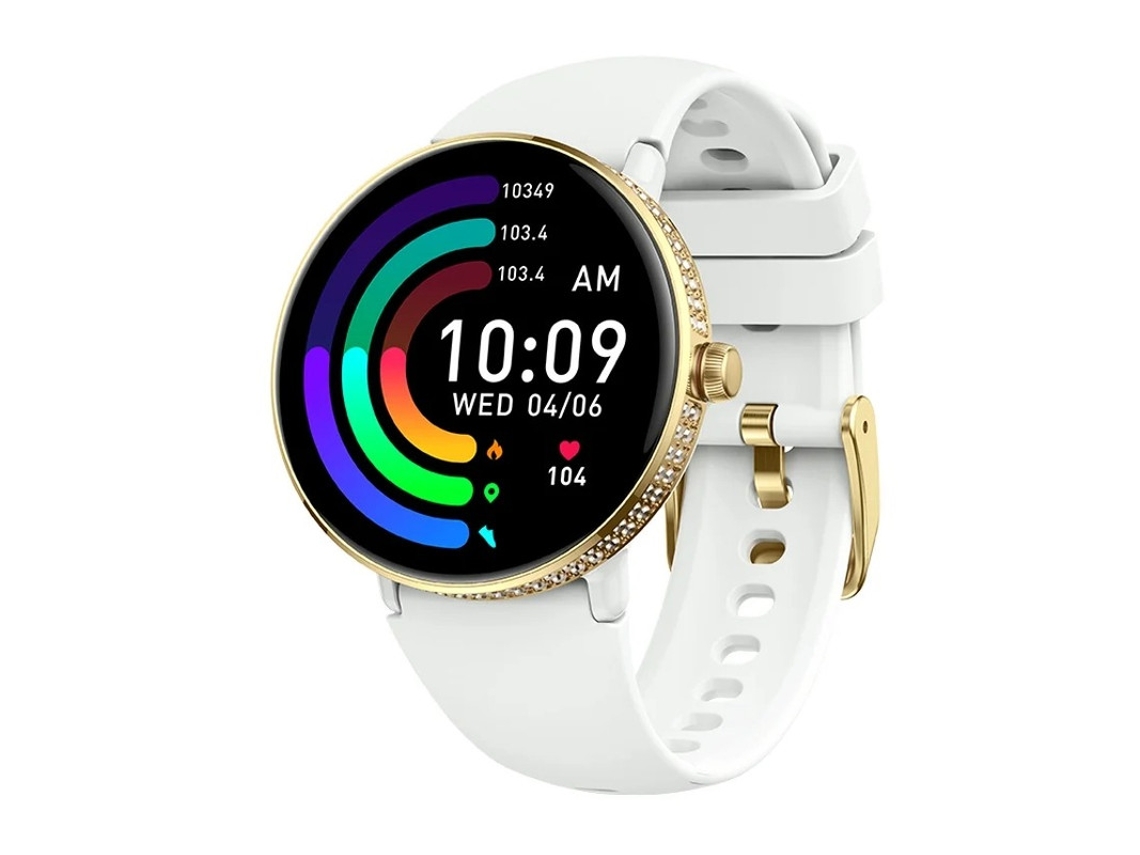 Smartwatch S76 Con Bluetooth Para Llamadas Y Notificaciones De Mensajes En Aplicaciones Móviles Yizhood (blanco)